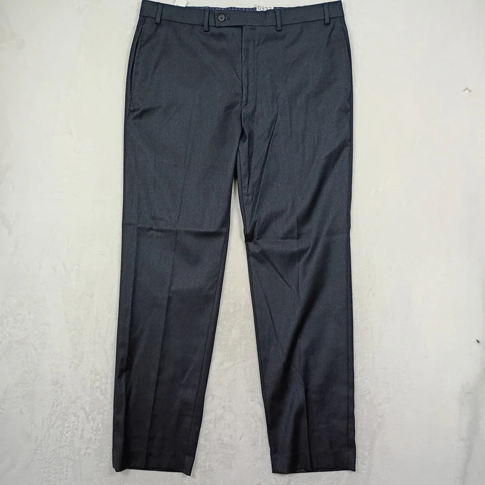 Lauren Ralph Lauren Dress Pants Mens 36x32 Navy Blue Flat Front Work Wear Office